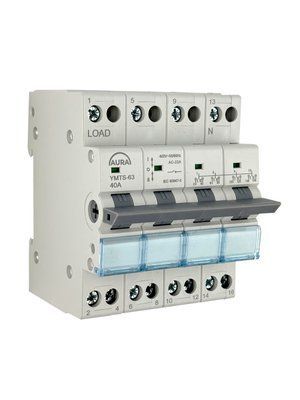 Переключатель трехпозиционный AURA YMTS-63 4P 40A AC