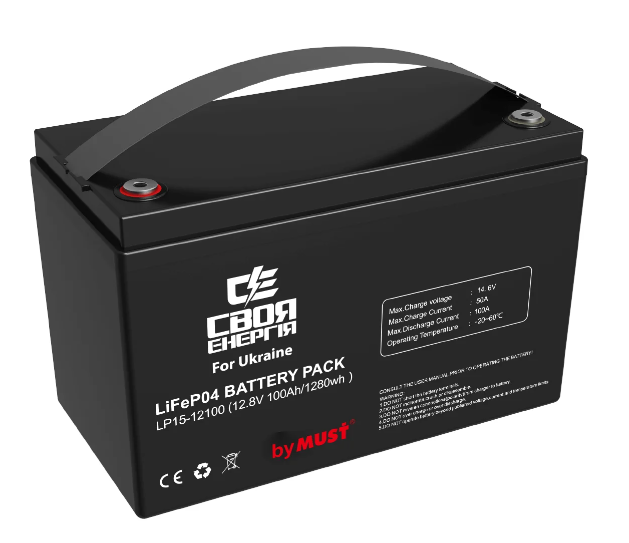 MUST Акумулятор LP1500-12100 12V 100Ah LiFePO4